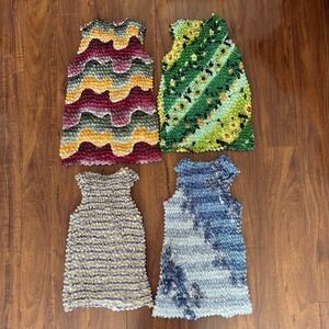 Vintage 90s Directions Popcorn Top Lot of 4 Textured Stretch Tank Tops OSFM Y2K